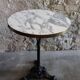 White marble bistro table