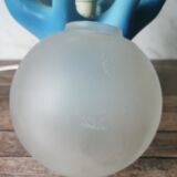 Blue ceramic hand lamp