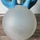 Blue ceramic hand lamp