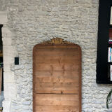 Antique mirror 173/94.5cm Louis-Philippe with a pediment and beaded overmantel.