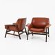 Set of 2 “849” Armchairs by Gianfranco Frattini for Cassina, 1950s