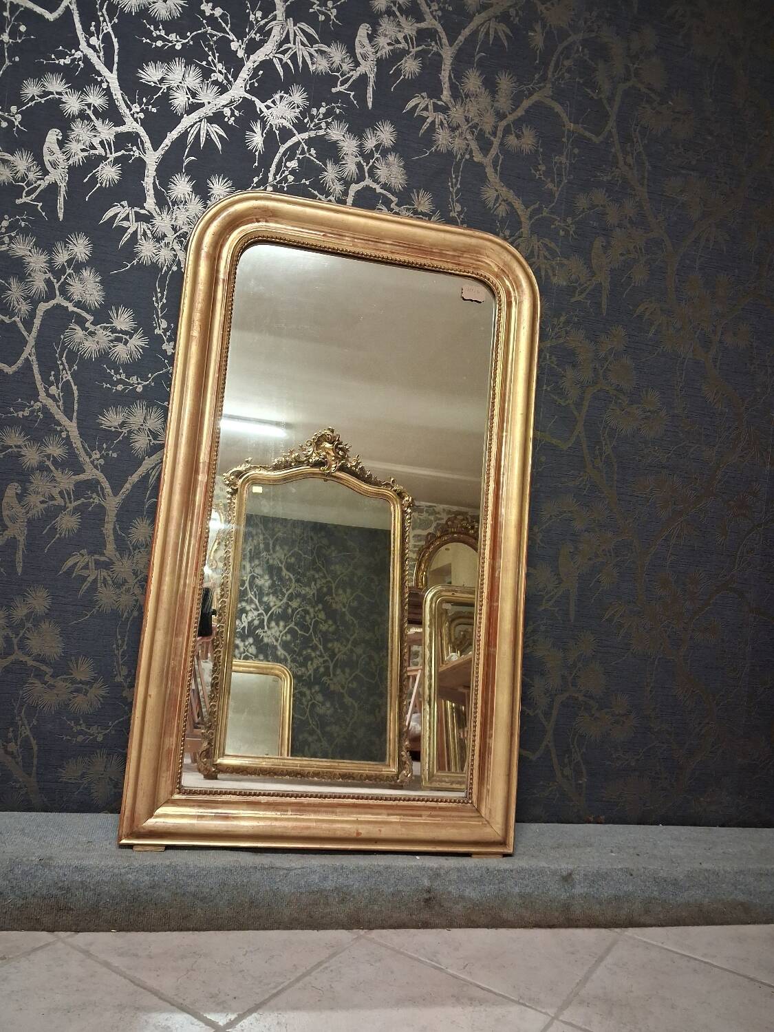 Louis Philippe period mirror, 119 x 70 cm