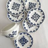 7 pieces of old iron earthenware dinette