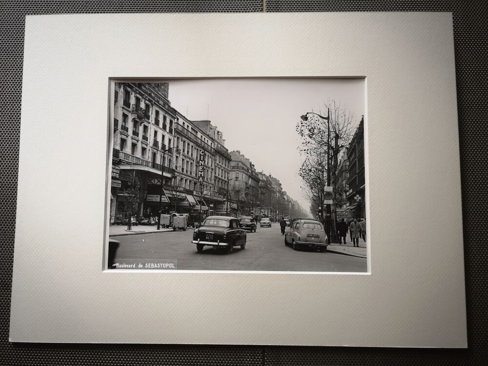 Photograph 18x24cm - Old black and white silver print - Bld Sebastopol - 1950s-60s