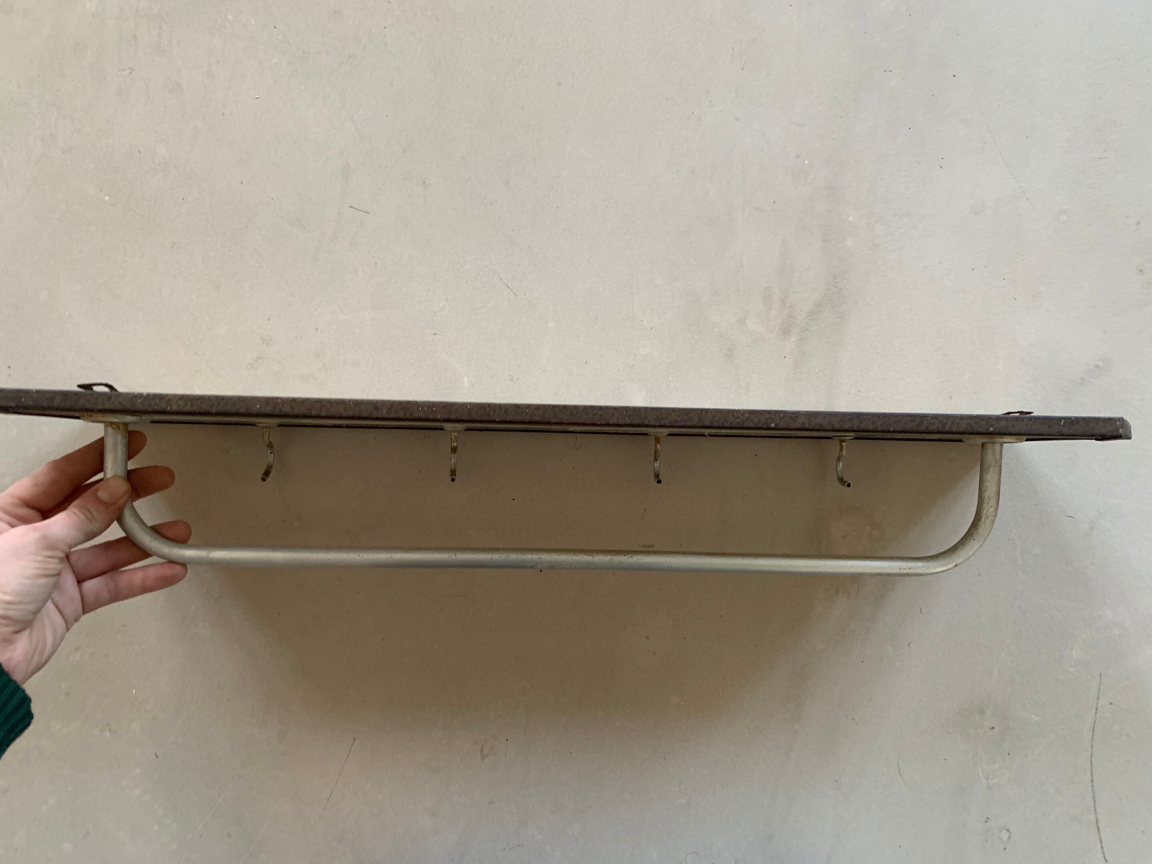 Antique tiled tea towel holder