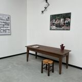 Solid walnut farmhouse table with spindle legs
