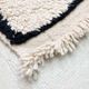 Beni Ouarain Moroccan Berber carpet with diamonds engraved in the weft 2.18x1.21m