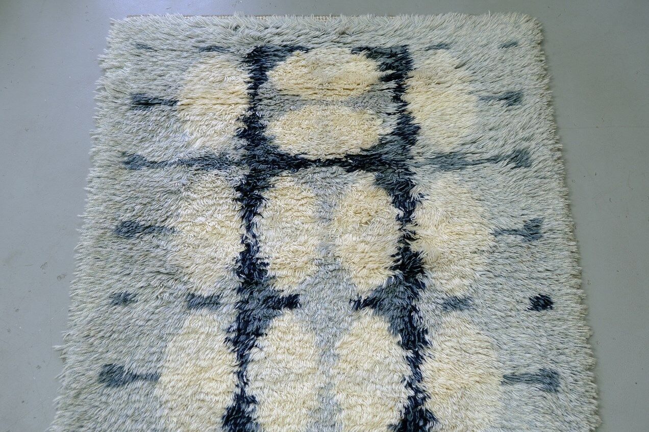Tapis Rya scandinave fait à la main, années 1960, 152x105 cm
