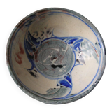 Old small bowl in enamelled terracotta, old earthenware