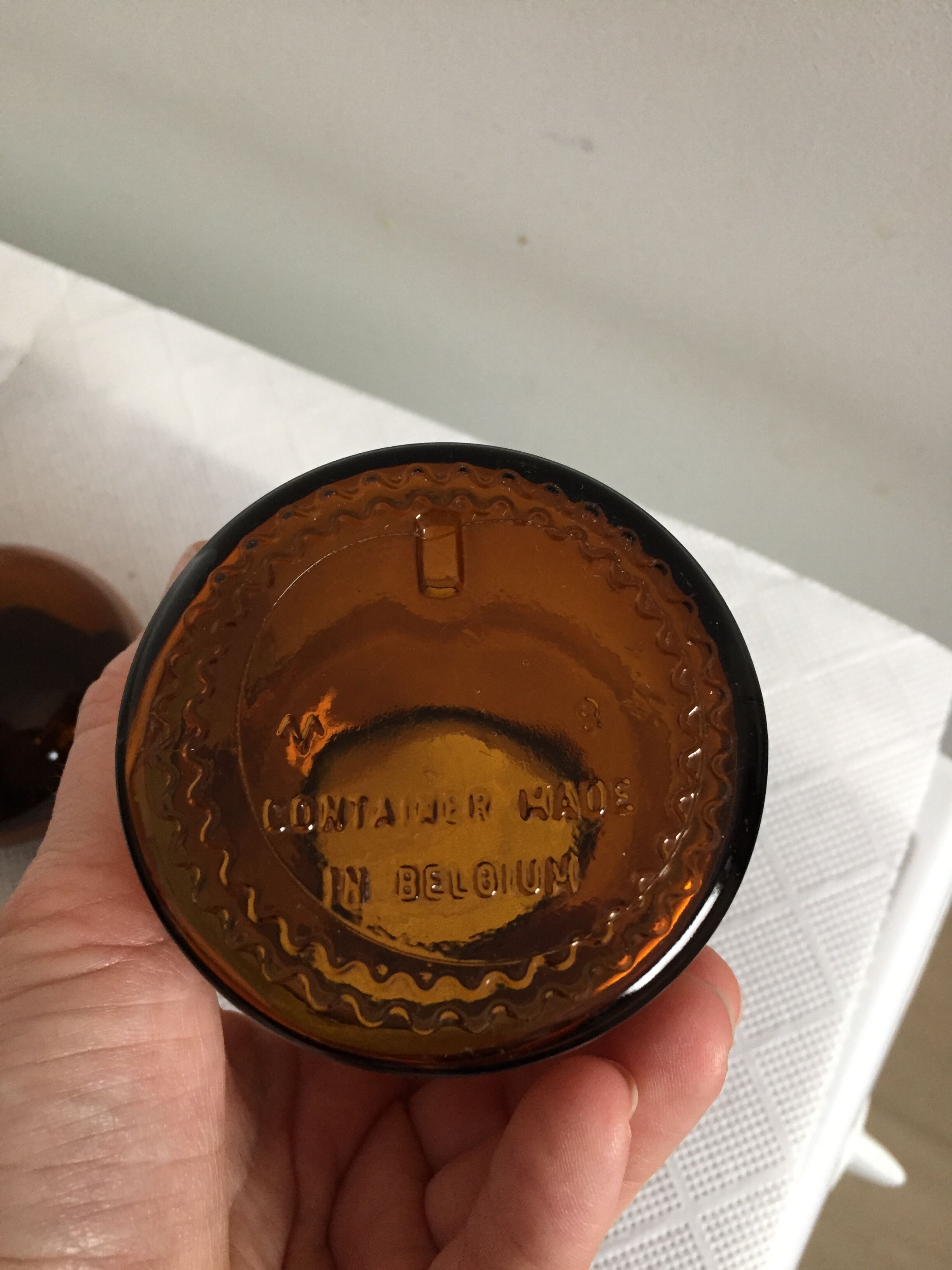 Amber Glass apothecary jar