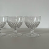 Set of 4 crystal tasting glasses