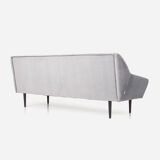 Canapé skagen argent velour, design scandinave