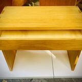 Curled pine desk by Roland Haeusler for Maison Regain circa 1970