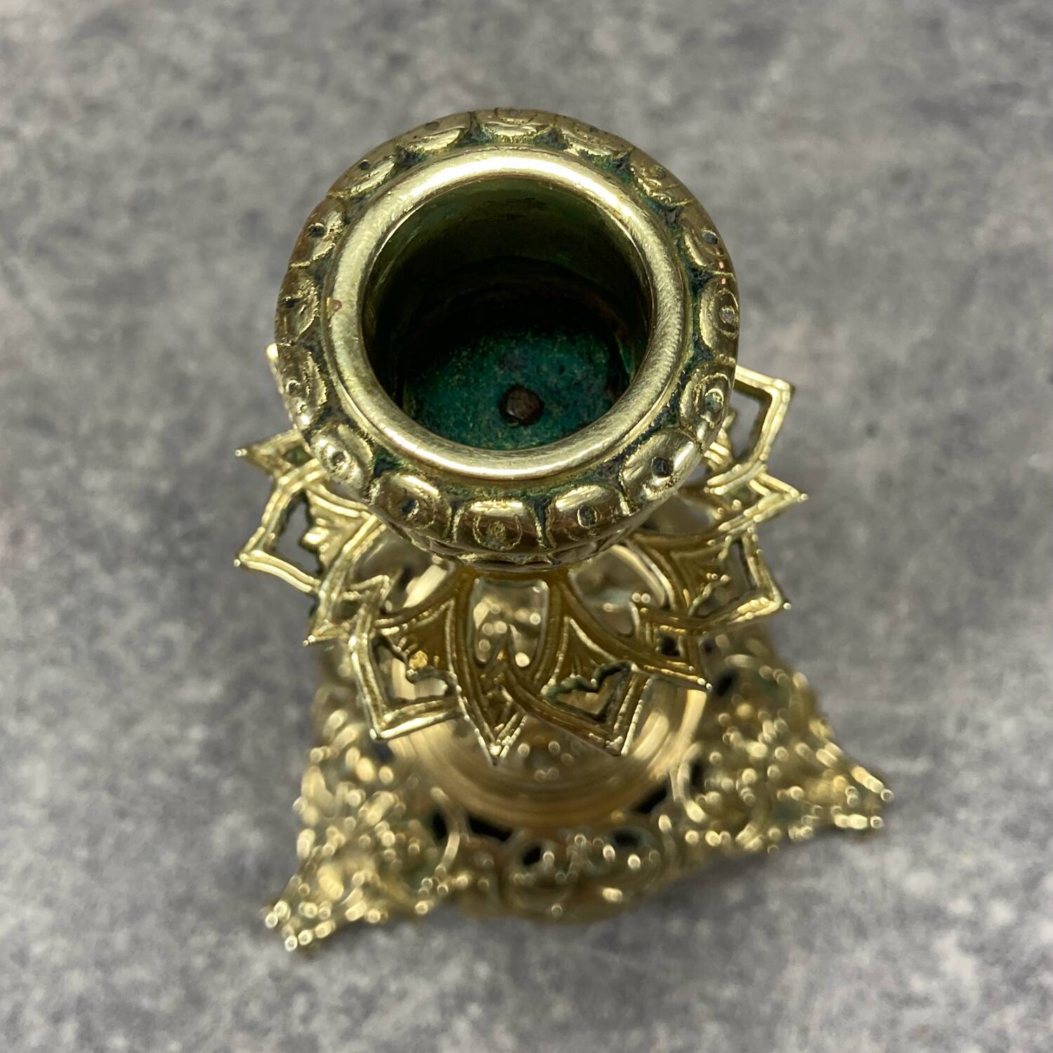 Gilt bronze chandelier/candlestick, Griffin, Mythical Animal, Bestiary, 1880