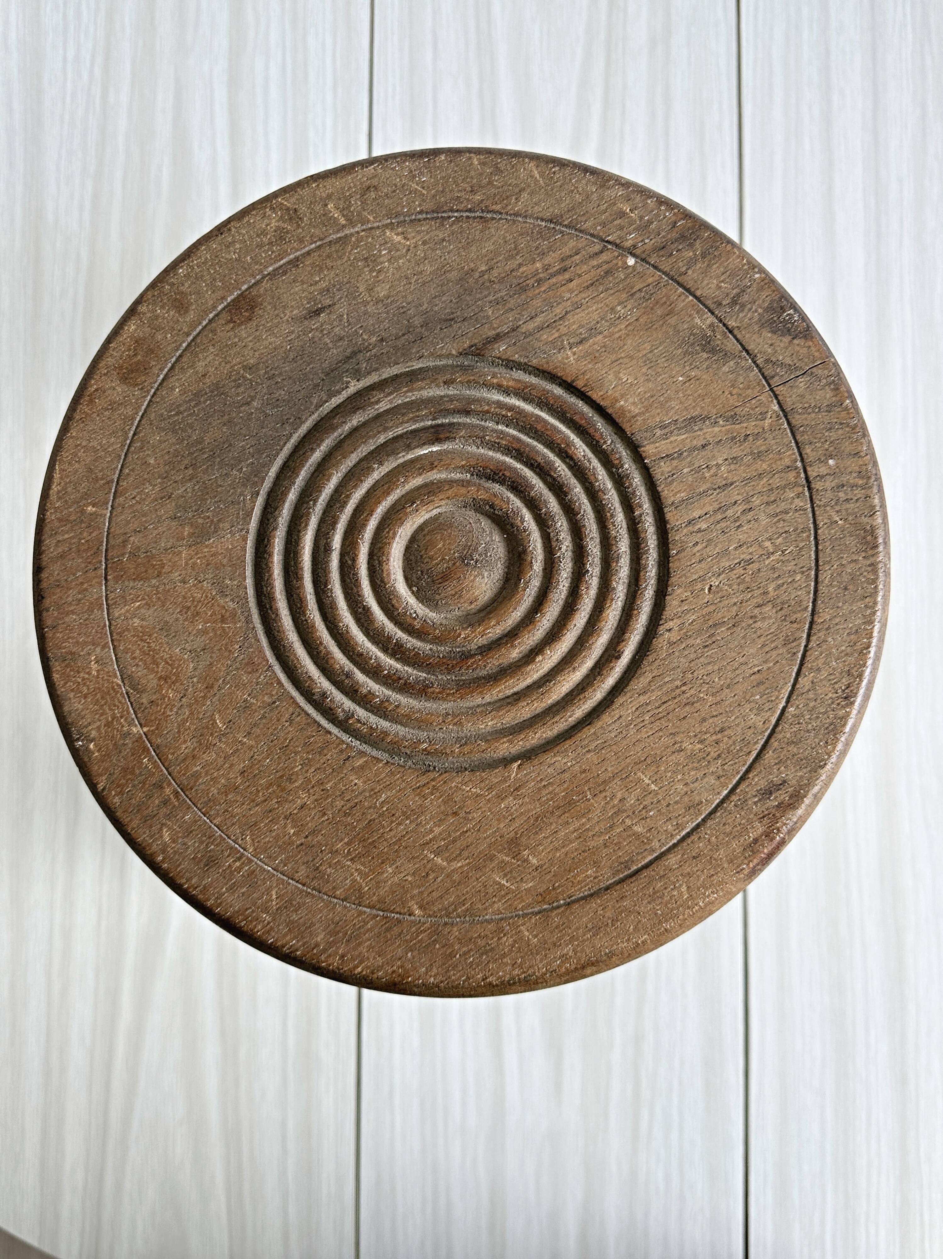 Antique wooden tripod stool