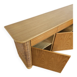 Wood / bamboo / rattan sideboard Roberti Rattan 1970s stunning condition