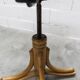 Scandinavian 1960s curved wood swivel office chair