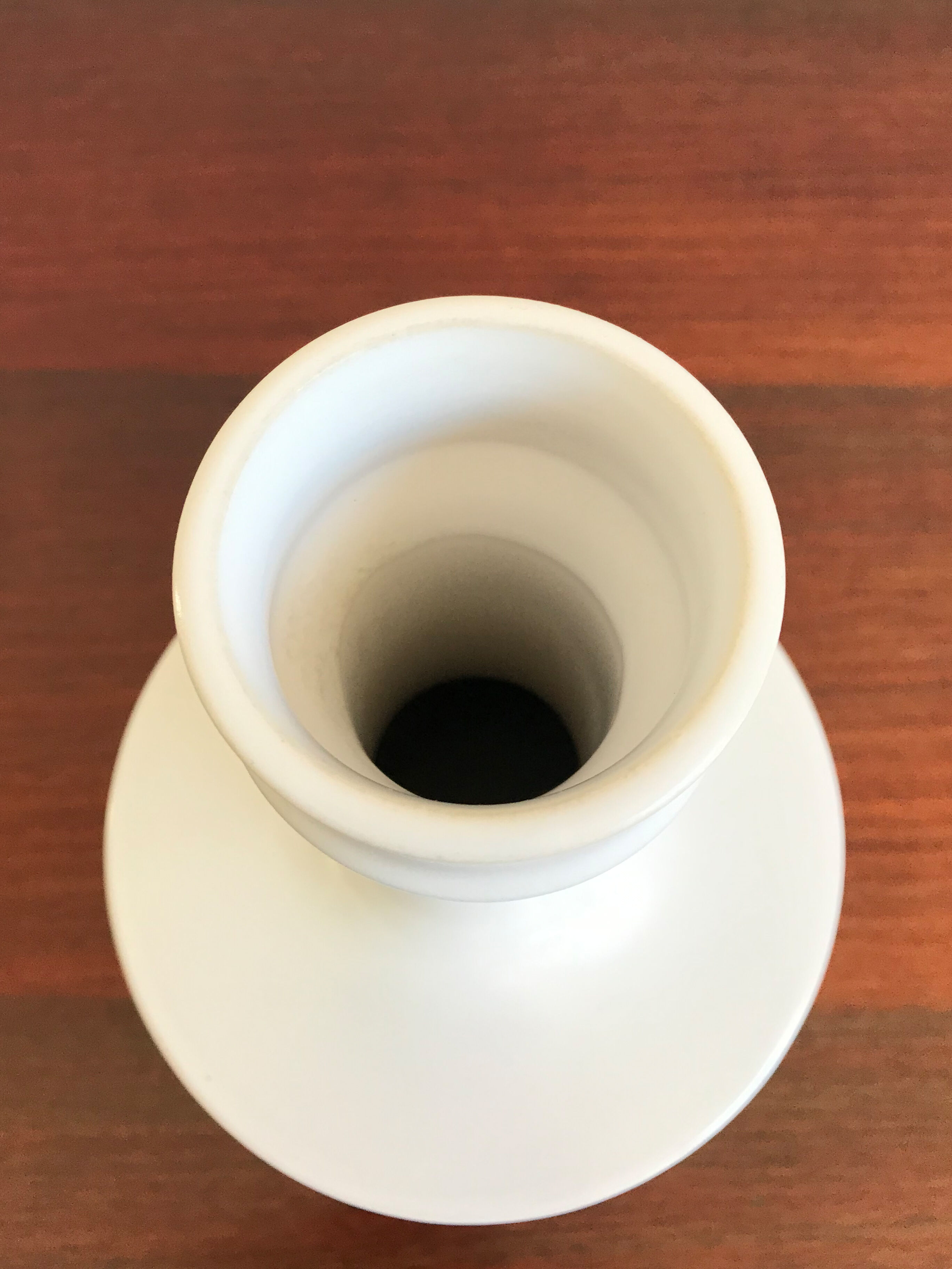 Franco Bucci Italian white ceramic bottle vase, 1970s