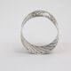Rond de serviette de style rocaille en argent massif