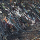 Abstract oil on canvas painting "The Forest" Amsterdam circa 1950