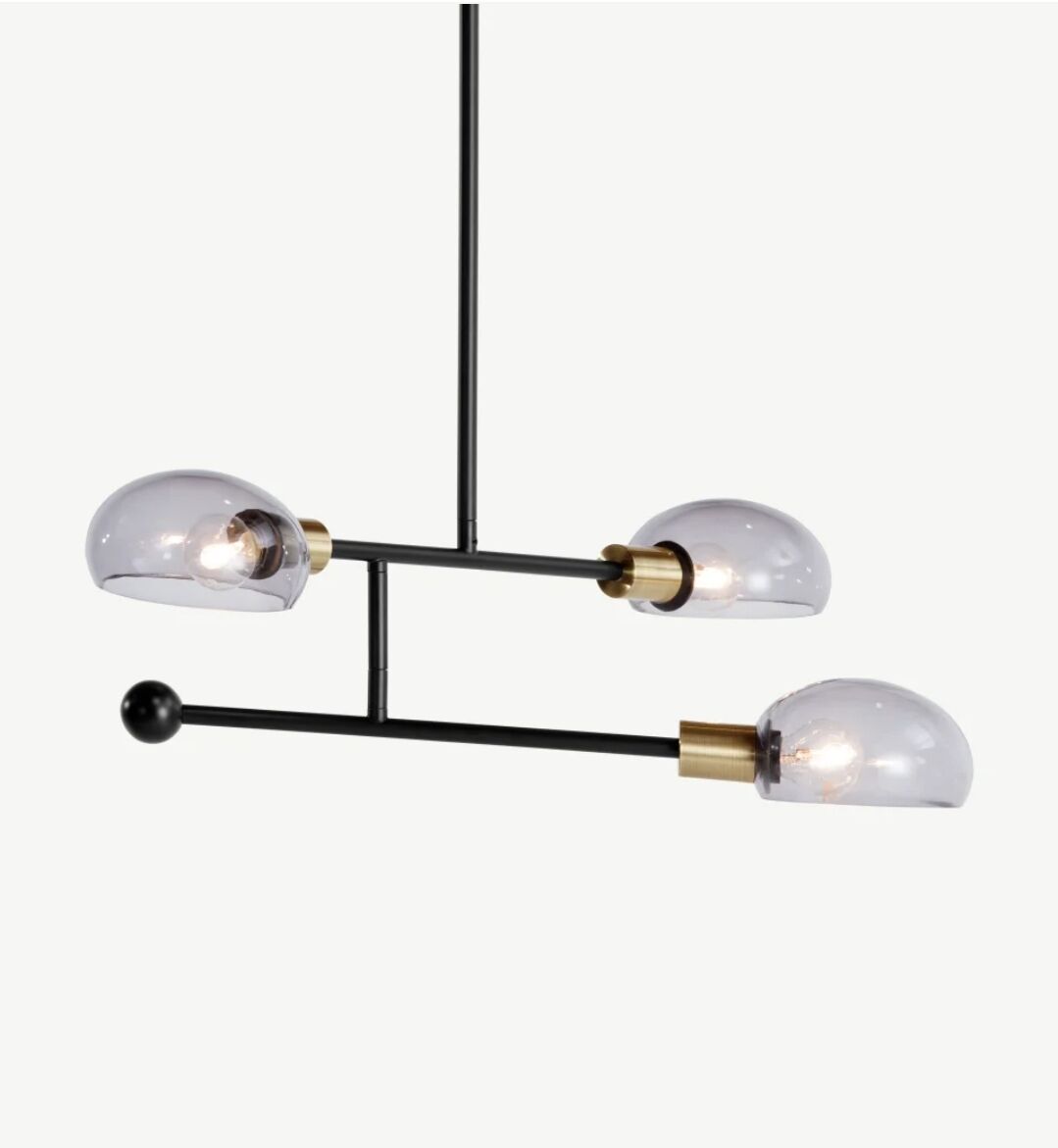 Black design chandelier