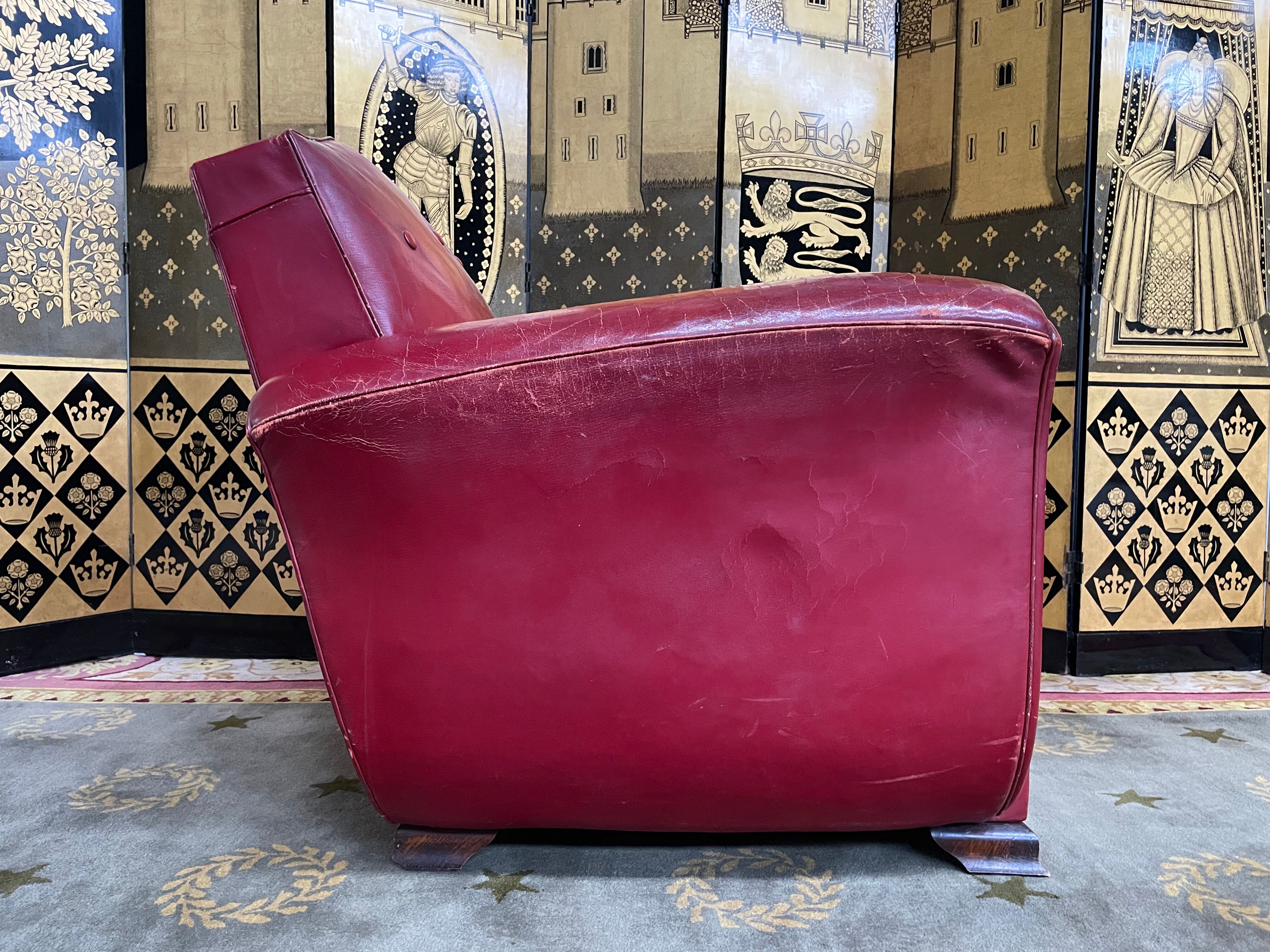 Fauteuil club époque Art Déco