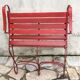 Banc pliable en fer et bois