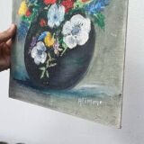 Tableau bouquet de fleurs peinture