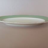 Plat ovale Villeroy & Boch Mettlach céladon et or