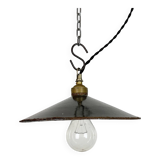 Industrial Black Enamel Light, 1930s