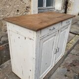 Buffet parisien patine blanc cassé
