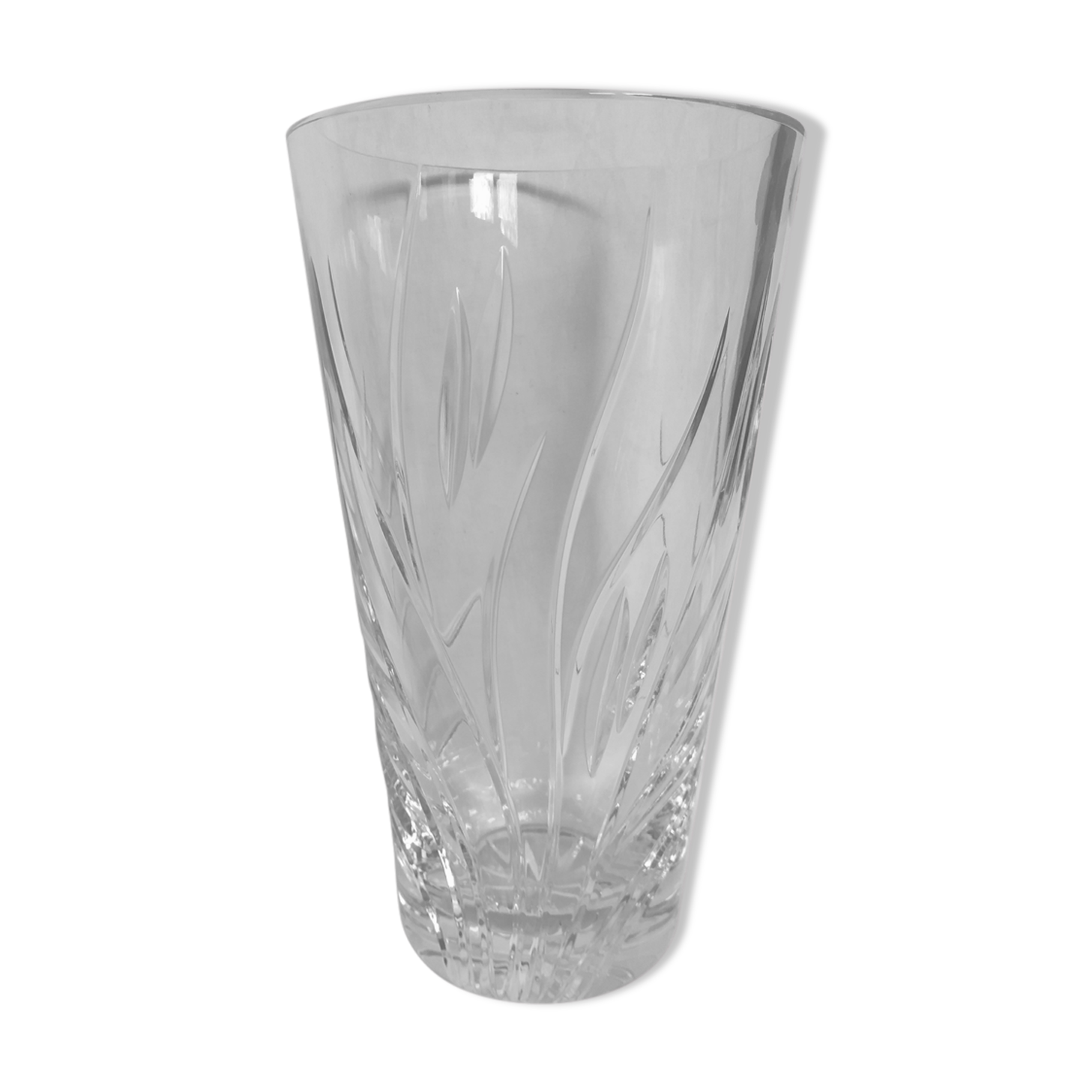 Bohemian crystal vase stamped Crystal Bohemia
