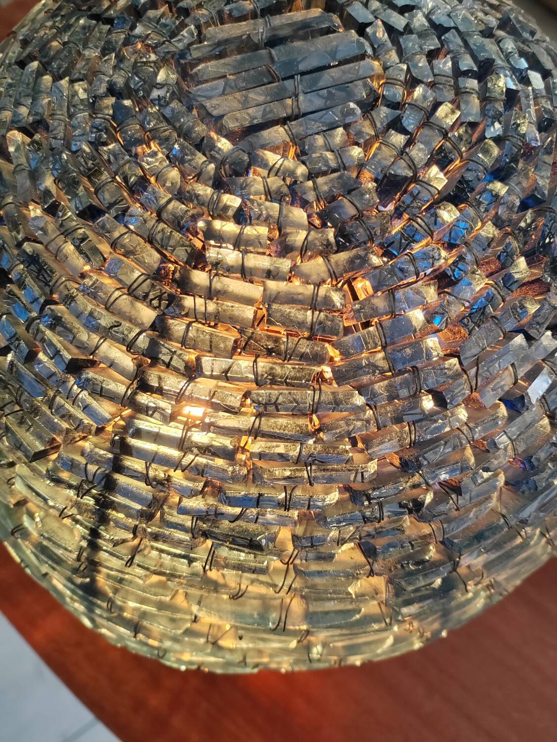 Vintage glass ball lamp