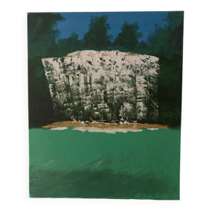 Huile sur toile cascade