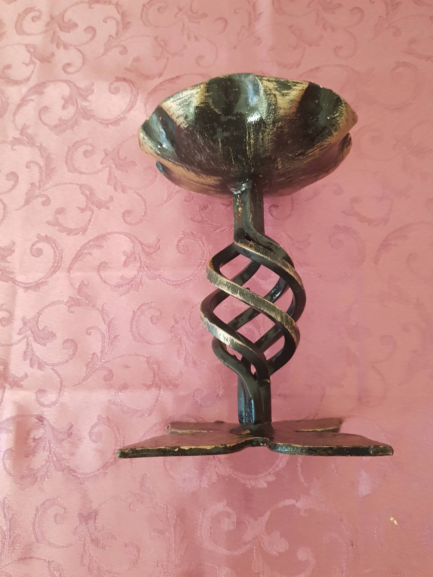 Wrought iron candlestick