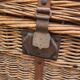 Antique vintage rattan and wicker travel trunk from the 1900s