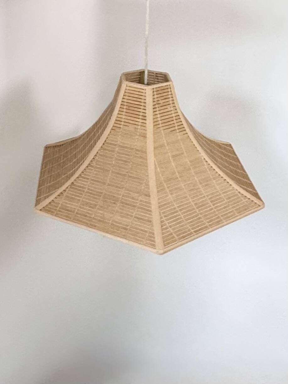 Vintage suspension, wooden slats, France, 1980.