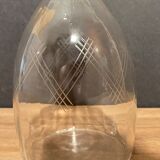 Mid-twentieth glass decanter with cut decoration signed Bayel