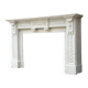 Louis XVI style fireplace in Carrara marble, circa 1880.