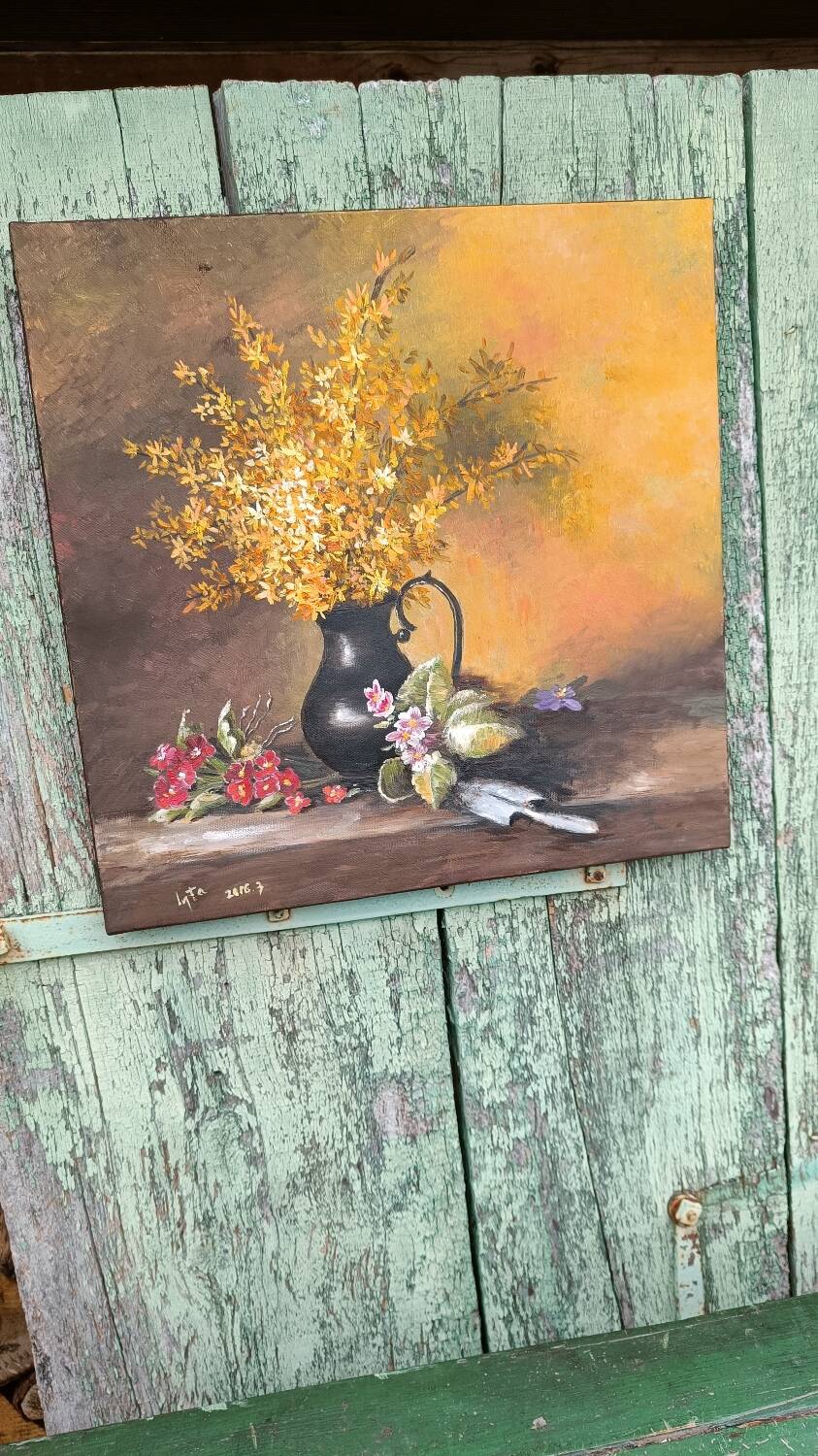 Canvas reproduction of Flowers