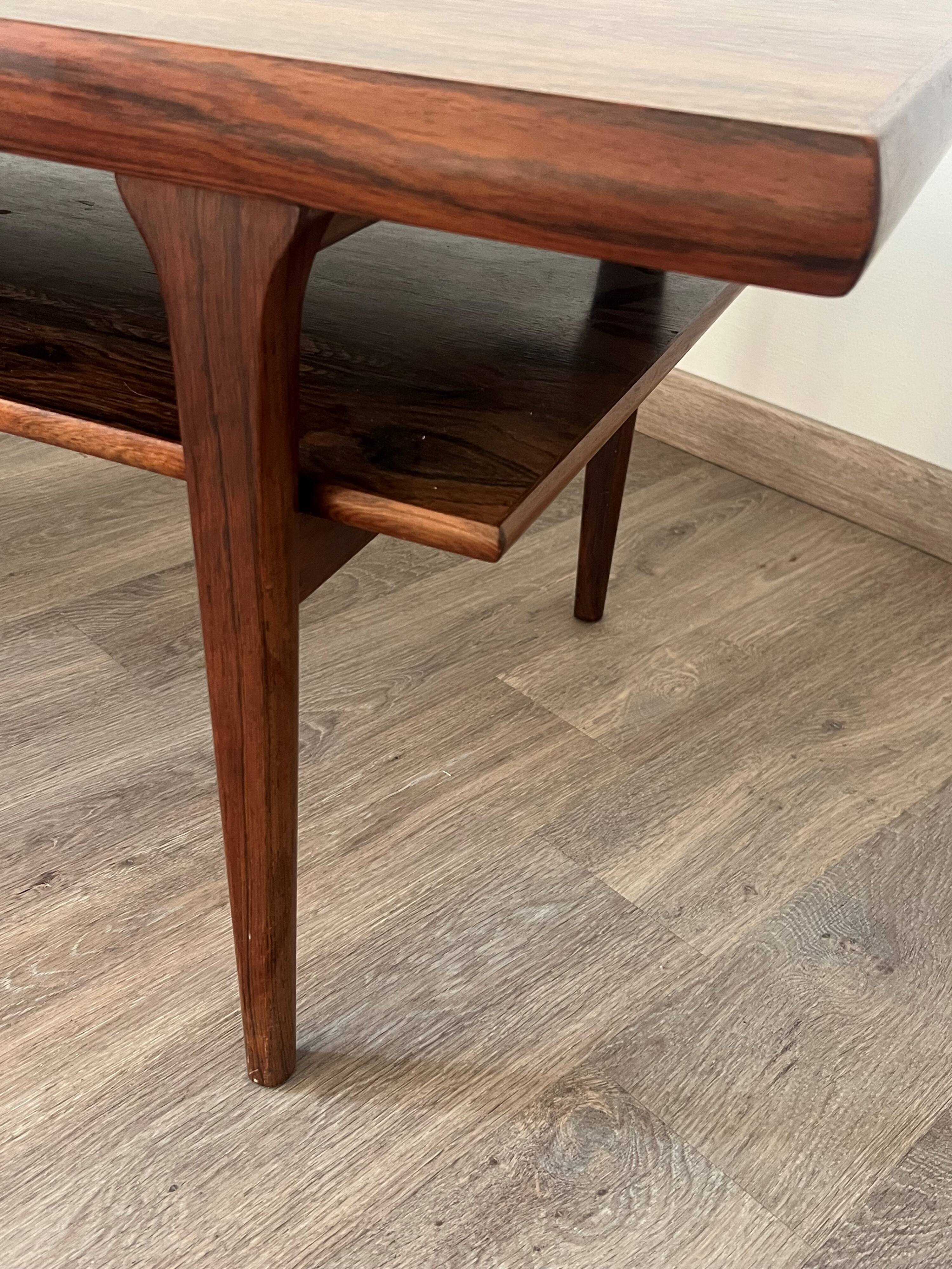 Scandinavian rosewood coffee table, 1950s Denmark