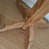 Solid pine wood pedestal table 1940s