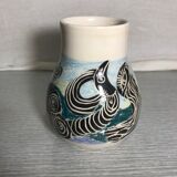 Ancient Ceramics Beige Drawing Zebra MEROSE 98 Signed Vintage