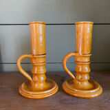 Pair of ceramic candle holders from Biot