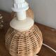 Pieds de lampes de chevet boule en rotin tressé
