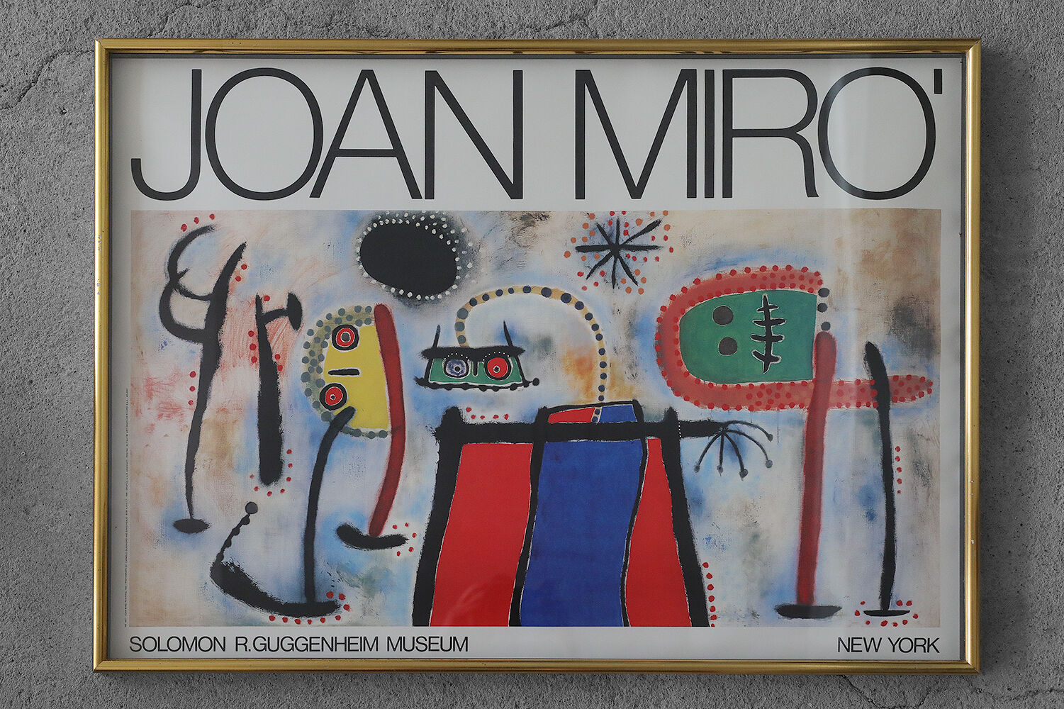 Joan Miró, Exhibition Poster Solomon R. Guggenheim Museum, Nowy Jork, Framed