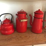 Vintage enamelled milk pot