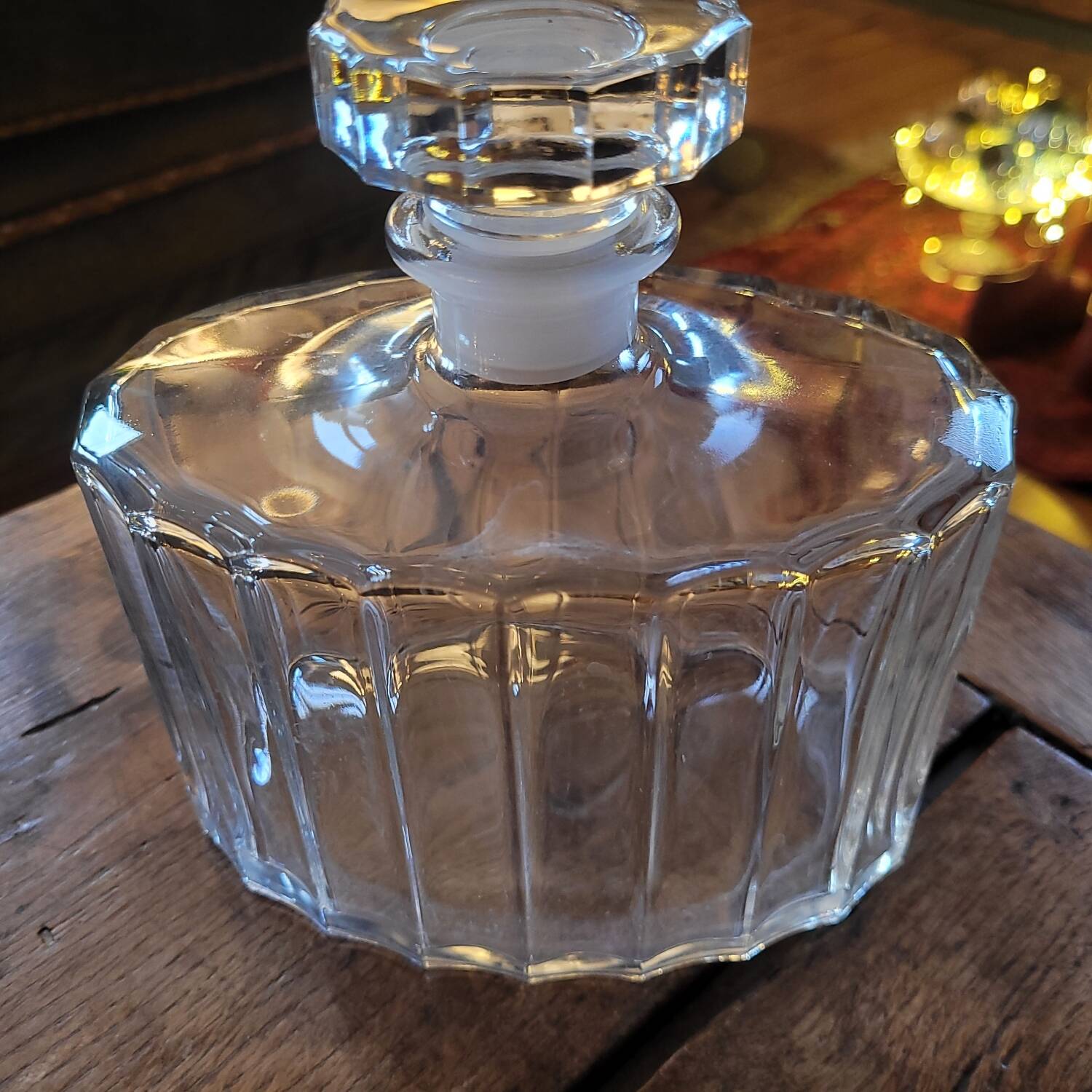 Molded glass carafe – perfume bottle style – 1970s–1990s