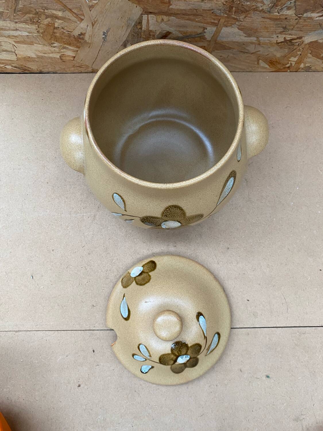 Old sarreguemines soup tureen nadege model ceramic beige vintage