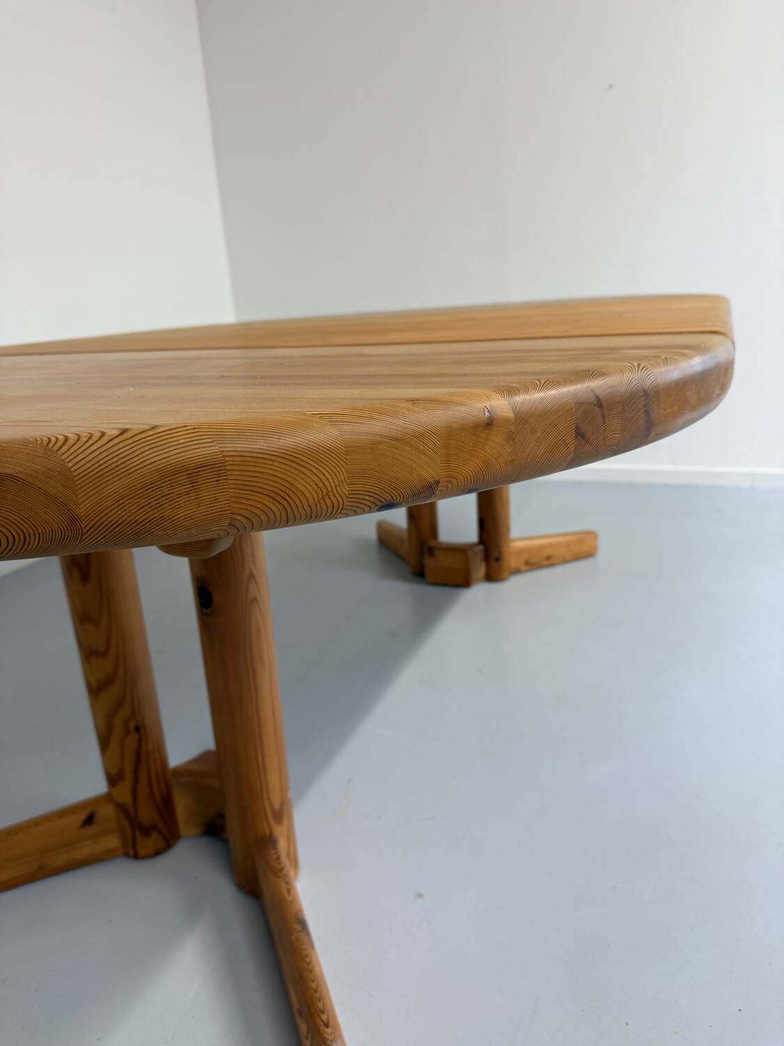 Antique solid pine table, Scandinavian design Rainer Daumiller, 70s